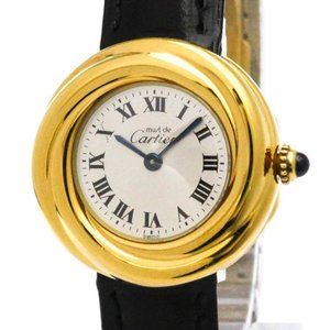 CARTIER Must Trinity Vermeil Gold Plated Quartz Ladies Watch W1010644